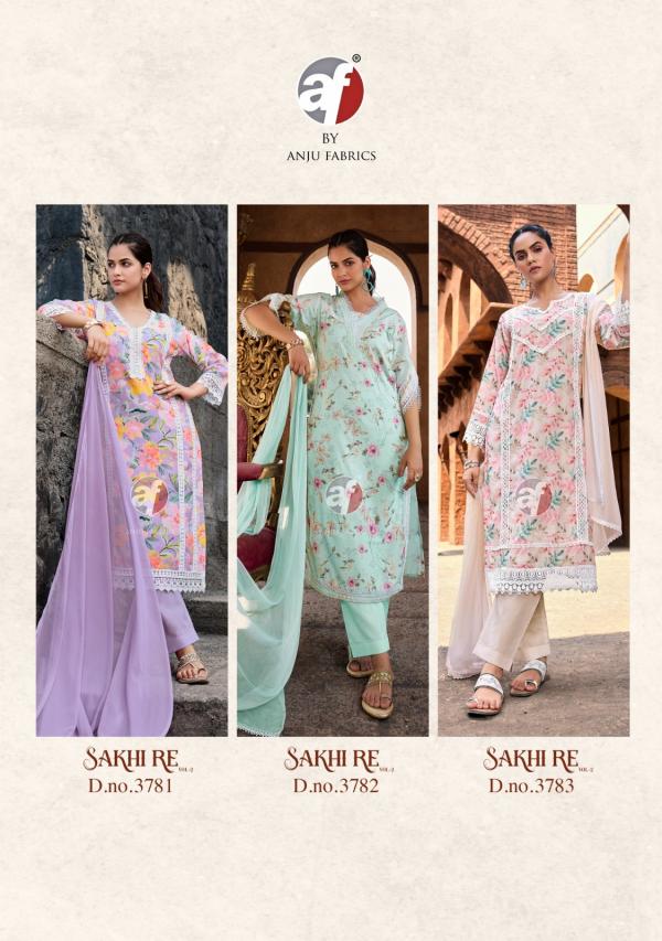 Af Sakhi Re Vol 2 Linen Cotton Kurti Pant With Dupatta Collection